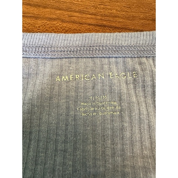 American Eagle Blue Oversized‎ Ribbed Hi-Low Tunic Tee Size Medium - Picture 7 of 11